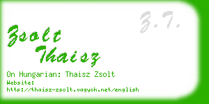 zsolt thaisz business card